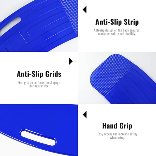 YHK Transfer Board and Slide Board for Transferring, Sliding Board Transfer to Wheelchair, Sliding Transfer Board Transfer to Bed, Car, 26.7*7.7*0.47\", Hold up to 440 lbs, with Slide Sheet 16*24\"
