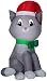 Airblown Inflatables Christmas Decor 3.5' Cat with Santa Hat
