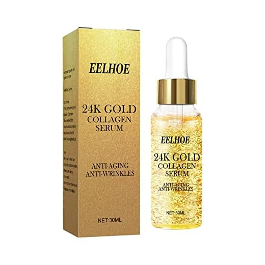 Ansiktsserum mot åldrande och rynkor | Fuktserum i 24k guld | Boostar kollagen och läker huden, fyllig, återfuktar och ger näring till ditt ansikte, behandlingar för hudvård Nanii