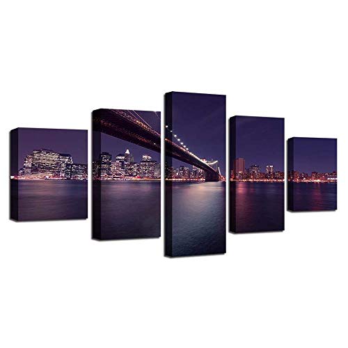 Image sur verre et toile de paysage sous le pont pour une ambiance de salon apaisante