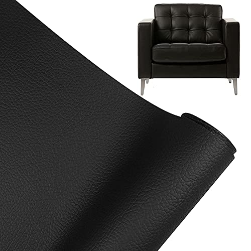 Image of SIA VENDORS? Leather Repair Tape Self-Adhesive Leather Repair Patch For Sofas, Waterproof Leather Patches For Couch, Leather Sticker Patch Kit for Couches, Furniture,Bags,Purse (Black, 12 X 24 Inches)