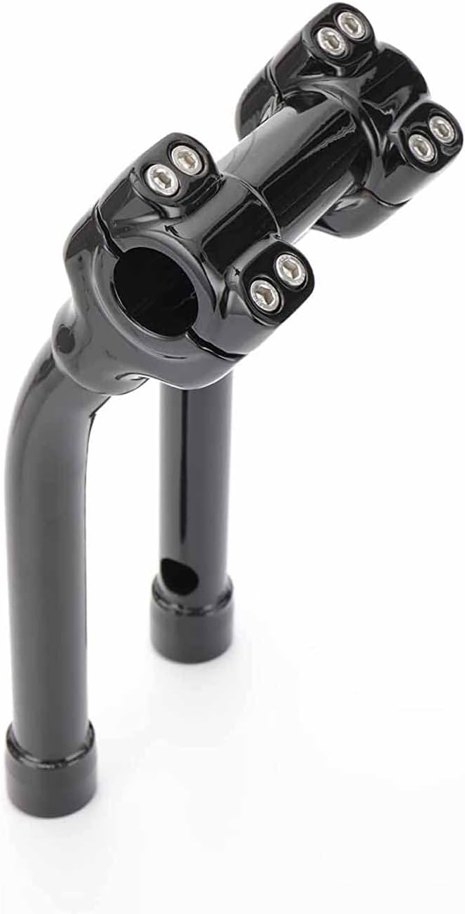 10 Inch Riser 1-1/4" Murdock Pullback Risers for Harley, Black