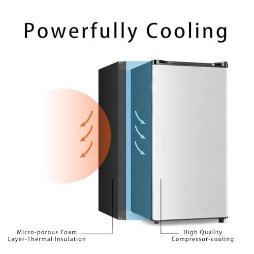 Portable Mini Fridge with Freezer