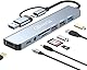 USB C Hub 3.0, 8 in 2 USB Hub 3.0 Multiport Adapter mit SD&TF Kartenleser, USB 3.0&USB 2.0 Ports, 3.5mm Audio Anschlüsse, USB Typ C Hub für MacBook Air/Pro, Galaxy, iPad, Windows usw