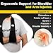 supregear Arm Sling Shoulder Immobilizer, Rotator Cuff Support Brace, Lightweight Comfortable Sling for Shoulder Injury, Broken, Dislocated, Fracture, Strain, Left Right, Men Women, Black