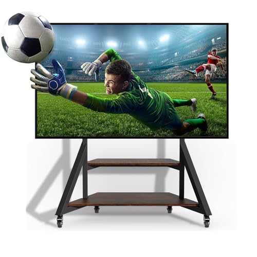 Support TV sur pied à roulettes idéal pour vos présentations et soirées cinéma en grand format