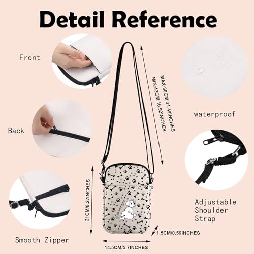 MNIGIU 101 Dogs Movie Inspired Gift Rolly Lover Gift I’m Hungry Crossbody Bag Dalmatians Movie Fans G-ift2