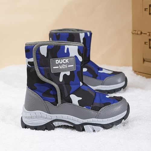 IWIHMIV Kids Winter Boots Boys Girls Non Slip Outdoor Winter Boots Thickened Warm Comfortable High Top Shoes3