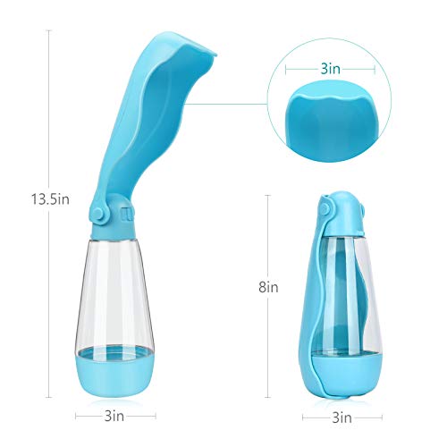 Upsky Dog Water Bottle Portable Foldable Dog Water Dispenser With Drinking And Feeding Function Lightweight Dog Travel Water Bottle For Walking (14.2 Oz） #TOP1