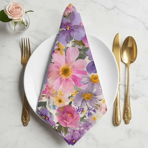Servilletas de Tela Voiremfuc Floral 20x20 Pulgadas Set 2 miniatura 2
