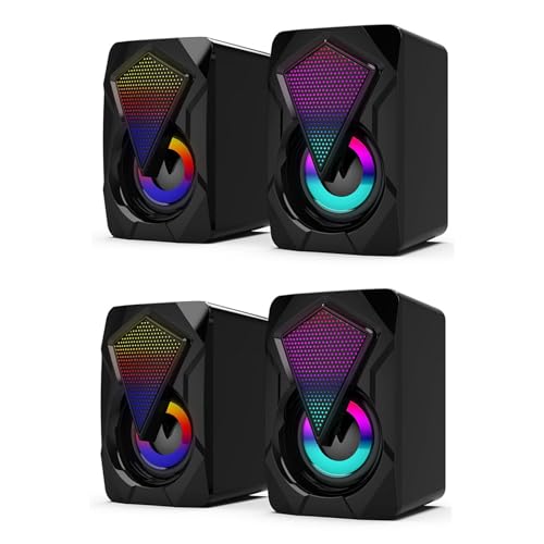 Haut-Parleurs D'Ordinateur avec Caisson de Basses Filaire USB