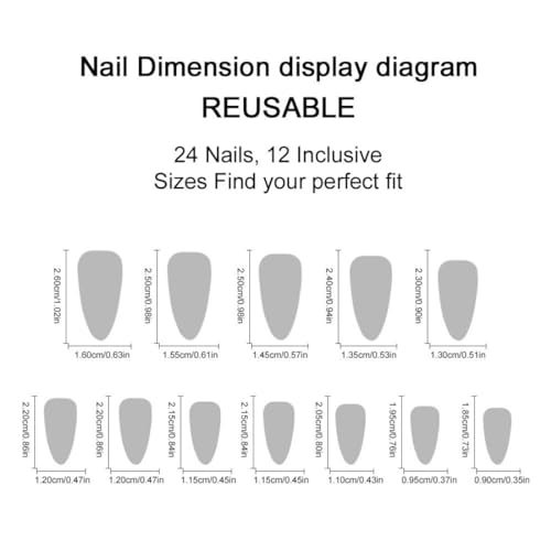 Image of Green Press on Nails Medium Almond Fake Nails with Design Green Leaf Glue on Nails Cute False Nail Glossy Nail Tips Full Cover Acrylic Stick on Nail for Women Girls Manicure 24PCS