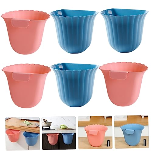 Cabilock paquete de 6 canecas de basura para cocina colgantes miniatura 2