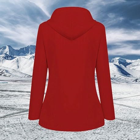 Abrigo manga larga impermeable de mujer para combatir el viento frío y la lluvia 3