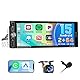 2+64GB Android Autoradio 1 Din Wireless Carplay Android Auto, Hikity 6.9 Bildschrim Bluetooth Auto Radio Navi Rückfahrkamera WiFi FM RDS SWC