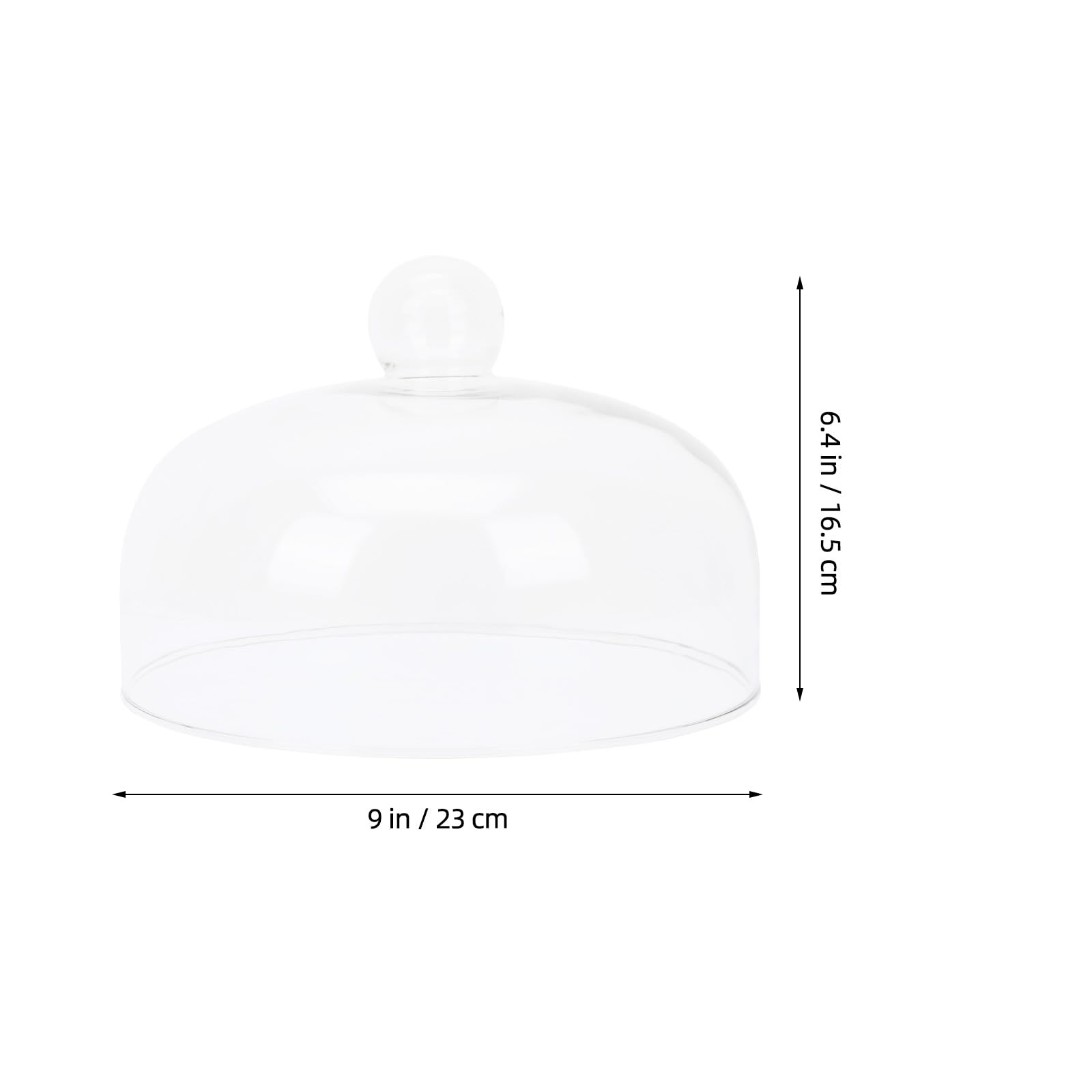 Alasum Cubierta Protectora de Alimentos de Vidrio Redonda sin Plomo, Fácil de Limpiar y Diseño Transparente para Proteger Pasteles y Postres en Mesas Dulces de Comunión