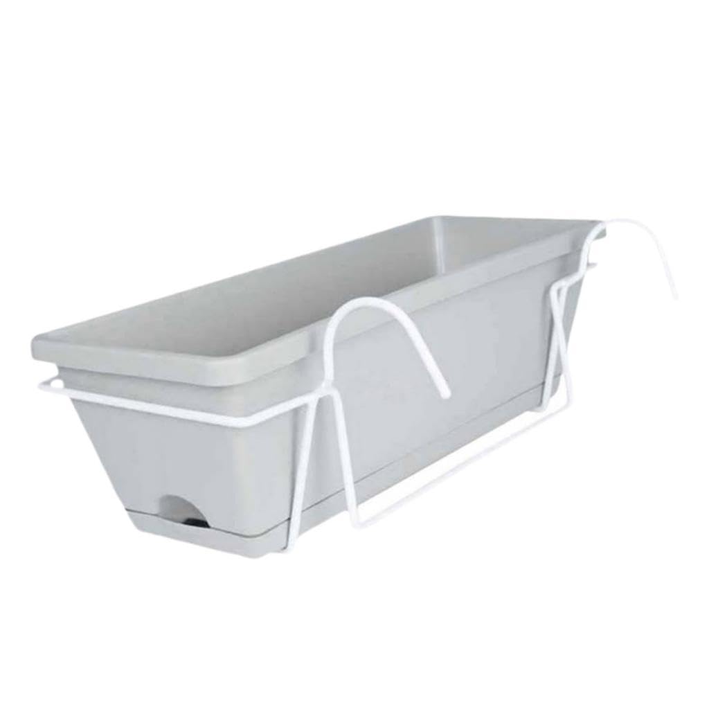 Balcony Hanging Railing Planter Lawn Outdoor Easy Installation Vegetable Box White-image-45
