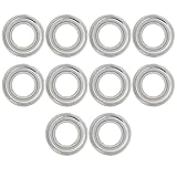 Ounfhtrttk 10 Pezzi 6800ZZ Cuscinetti A Sfere 10x19x5 mm Sezione Sottile 6800Z Cuscinetti A Sfere 6800 ZZ 61800