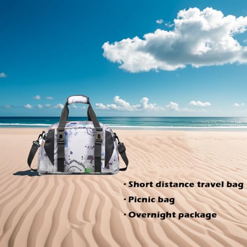 Sport Gym Bags for Women Yoga Dance Duffle Bag Overnight Bags,Fitness Swimming Bag,Weekend Bags (S) - Image 5