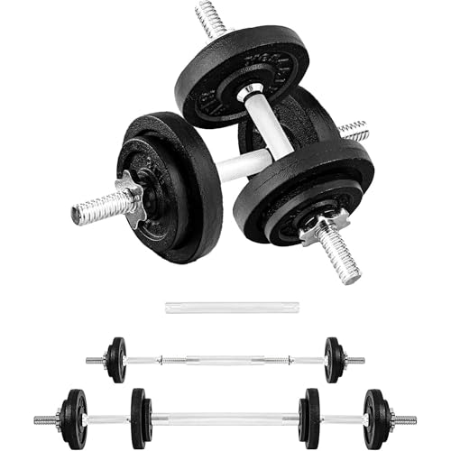 Haltère réglable de 22,7 kg et sa barre d'extension Yes4All amovible