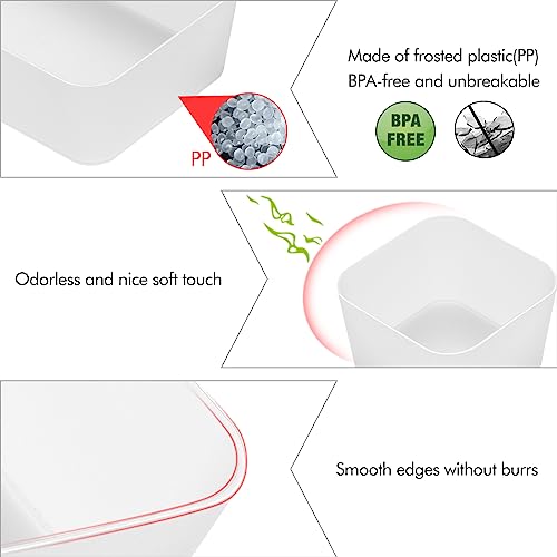 Poeland Schubladen-Organizer, Aufbewahrungsbox für Schlafzimmer, Kommode, Badezimmer, Küche, mattiert, 20 Stück