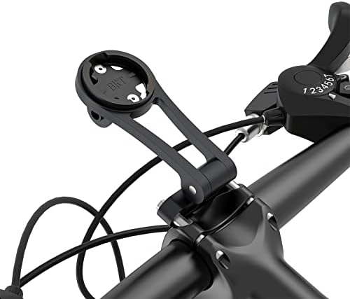 Garmin Edge Wahoo Bike Mount - Out Front Adjustable Bicycle Computer Mount, Extended Mountain Bike Accessories for 38mm Handlebar, Cycling Phone Bike Light Sports Action Camera Combo Mount (Black)