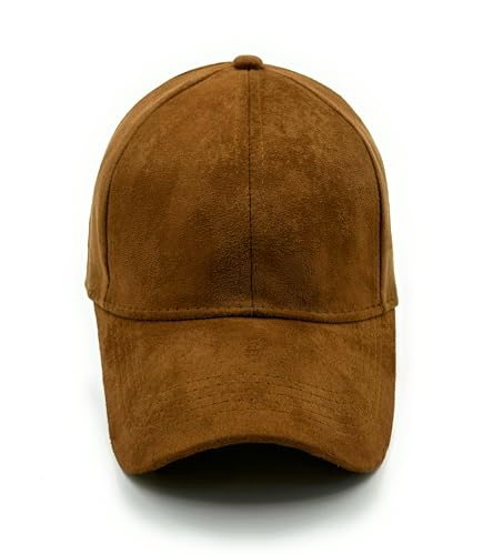 Image of Urban ApesClassic Suede Baseball Cap, Brown, Casual 6-Panel Adjustable Hat