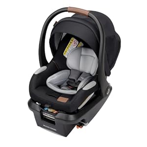 Maxi-Cosi’s Mico™ Luxe+ Baby Car Seat: Infant Car Seat with Base and Versatile Baby Carrier Seat Functionality, Essential Black