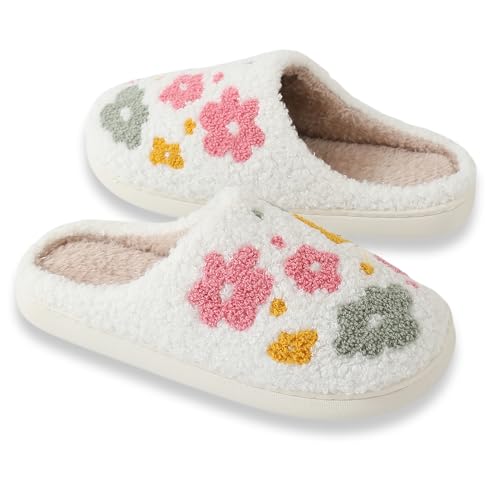 Image of Comfy Elastic Slippers for Women Men,Memory Foam Soft Plush House Slippers | halloween & christmas Fuzzy Slippers, Holiday Retro House Shoes, Indoor & Outdoor,Warm Winter Footwear