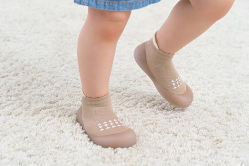 hstyle baby sock shoes toddler walking shoes infant non-slip slippers soft rubber sole sneakers for baby boys girls