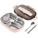 Dormstop 1.5L Bento Boxen für Studenten, WäRmedäMm Bento Mittagessen Kasten Geschirr Satz, Mittagessen BehäLter für Kinder Mittagessen Kasten, 2