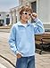 Haloumoning Boys Quarter Zip Quilted Sweatshirts Kids Fashion Long Sleeve Pullover Clothes 5-14 Years Sky Blue