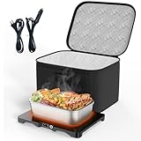 Lunch Bags Built-in Heating Plate - 3-In-1 Portable Electric Lunch Box Works in Car/Truck Lighter Ports and Wall Outlets,12V/24V/110V Mini Oven Food Warmer,Heated for Office Travel Work Meal Reheating