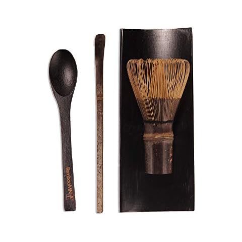 BambooMN Matcha Whisk Set with Tray Cover