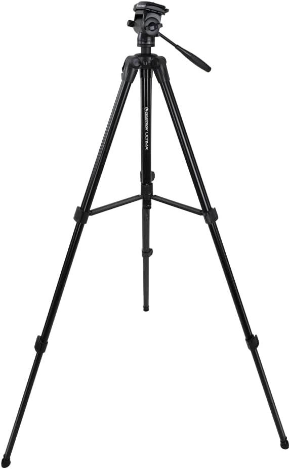 Telescope Ultima Pan Tilt Head Tripod, Black 28-67-inch