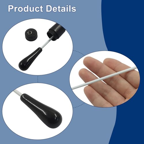 PHITUODA Music Conducting Baton, Imitation Agate Handle Baton Lightweight Conductor Baton with Tube Case for Concert(Black Handle, 1 Pack) - Thumbnail 4