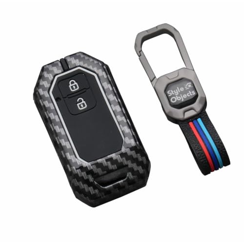 Image of Waterproof Metal Key Cover | Car Key case Cover Compatible with Baleno, Grand Vitara, XL6, Swift, Brezza, Celerio, Ignis, Ertiga, Dzire, Fronx, Urban Cruiser, Glanza, 2 Button Smart Key