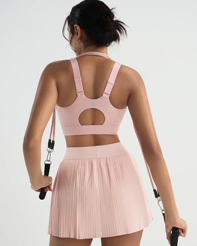 Image of RUNNING GIRL High Impact Sports Bras for Women,Racerback Running Bra Workout Crop Tank Tops Longline Sports Bra Push up