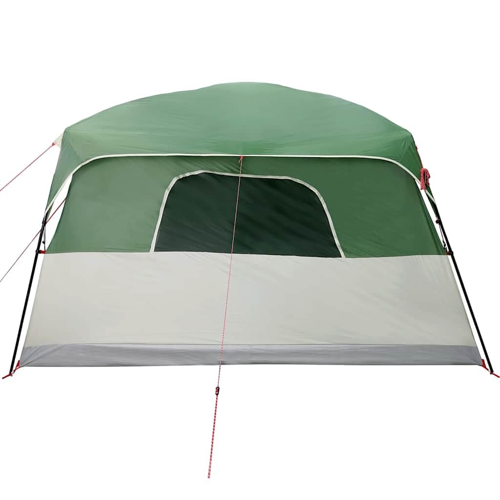 Familienzelt für Personen Grau und Orange, wasserdichtes Campingzelt aus 185T Polyester mit PU-Beschichtung, E-Anschlüsse, Fenster, x x 228/, für Outdoor und Reise