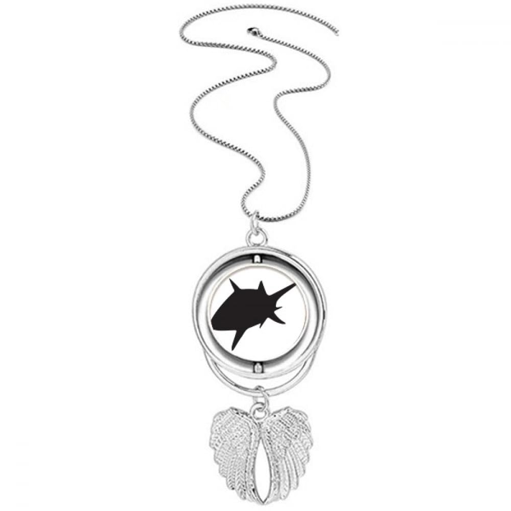 Collier ailes d'ange requin bleu aux finitions ciselées main - 4