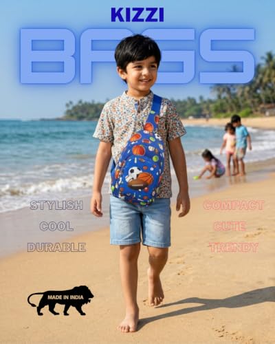 Image of Kizzi Print Colourful Cross body Bags for Boys and Girls Kids School, Picnic, Return Gifts