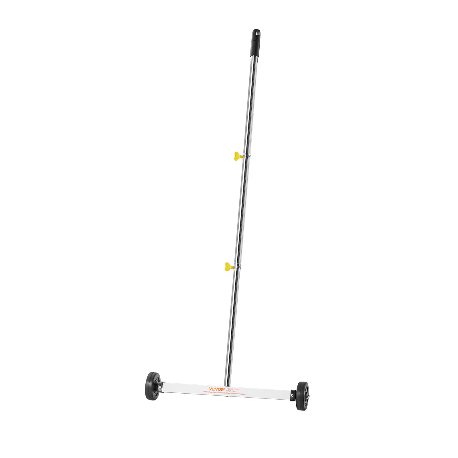 VEVOR Escoba Magnética con Ruedas, Capacidad de Carga de 4,5 kg, Mango Ajustable, para Recoger Clavos y Tornillos, Limpieza para Sitios de Construcción, Fábricas y Almacenes, 445 x 75 x 1040 mm
