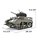 Ssccgym Remote Control Light Tank US M5A1 Stuart Tank 1/16 War RC Military Vehicle Simulation Smoke Barrel Lifting/Turret Rotation 360 Degrees/NO-Shooting/Collection Model