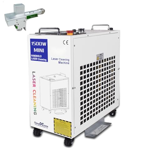 Oabduz 1500W Cleaning Machine Double Pendulum Head Industrial Metal Cleaner Scan Width 11.8x11.8''(300X300MM) for Metal Rust, Oil Paint Removal US STOCK