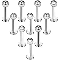 Briana Williams 10pcs 1.2mm 316L Acero Inoxidable Labret Labio
