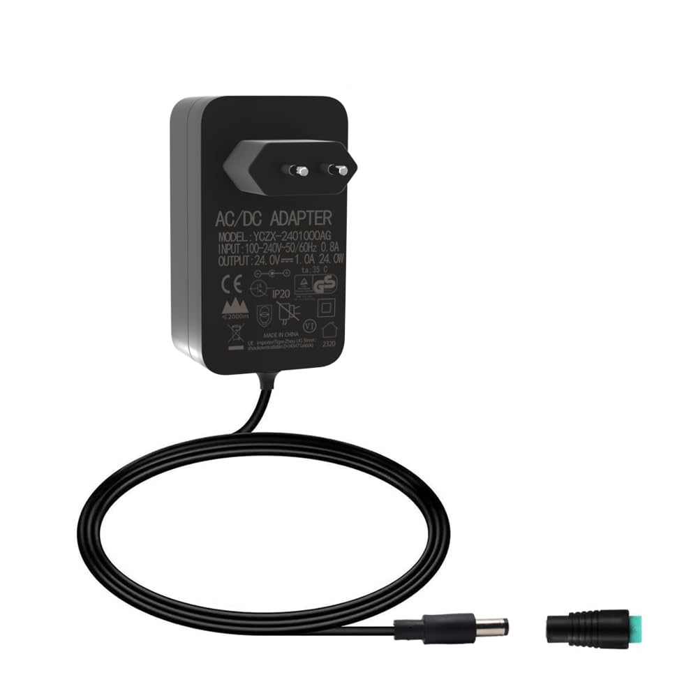 24V Netzteil 1A Steckernetzteil - Universal Adapter Für LED Strips, Router & Elektronik