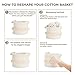 CherryNow Small Woven Storage Baskets Cotton Rope Decorative Hamper for Diaper, Blankets, Magazine and Keys, Cute Tassel Nursery Decor - Home Storage Container – 9.5'' x 7'' Off-white