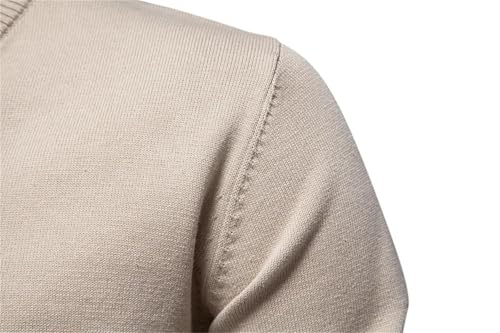 Mens V-Neck Solid Cotton Sweaters Slim Fit Long Sleeve Knitted Pullover Lightweight Soft Jumper Top3