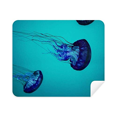 Ocean Jellyfish Science Nature Picture Cleaning Cloth Screen Cleaner 2pcs Suede Fabric