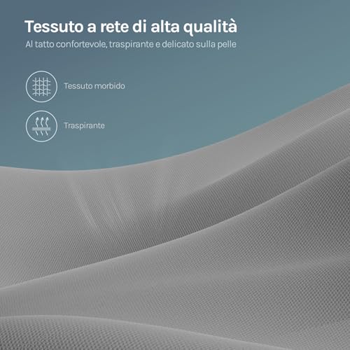 Sedia Gaming con Massaggio, Sedia da Ufficio Ergonomica Girevole Ampia Imbottita per Computer con Cuscino Lombare Massaggiante, Carico 150 Kg, Tessuto a rete, Grigio+Giallo - Sedia gaming - Immagine 6